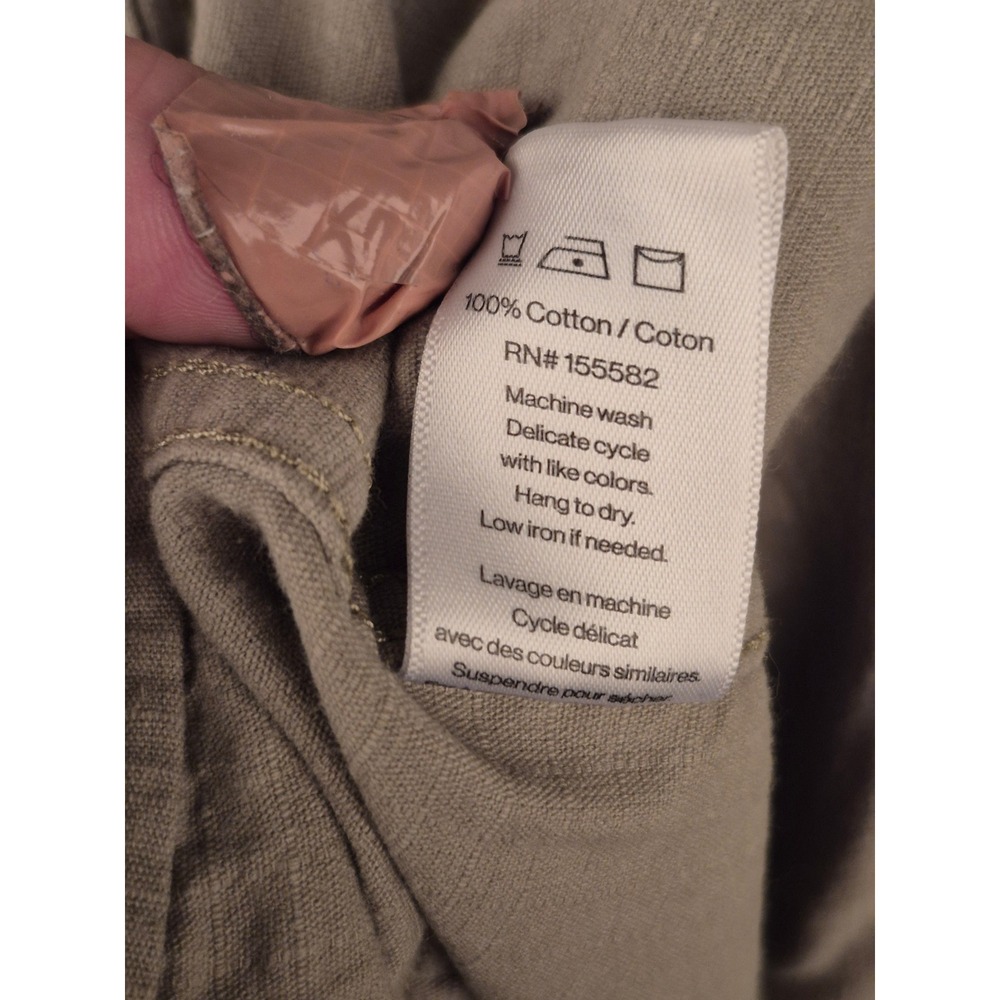 Corridor NY Mens Khaki Tan Cotton Flat Front Casual Shorts Patch Pockets Sz 33 - Picture 12 of 15